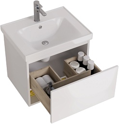 Dreja Мебель для ванной Perfecto 60 подвесная белая – фотография-8